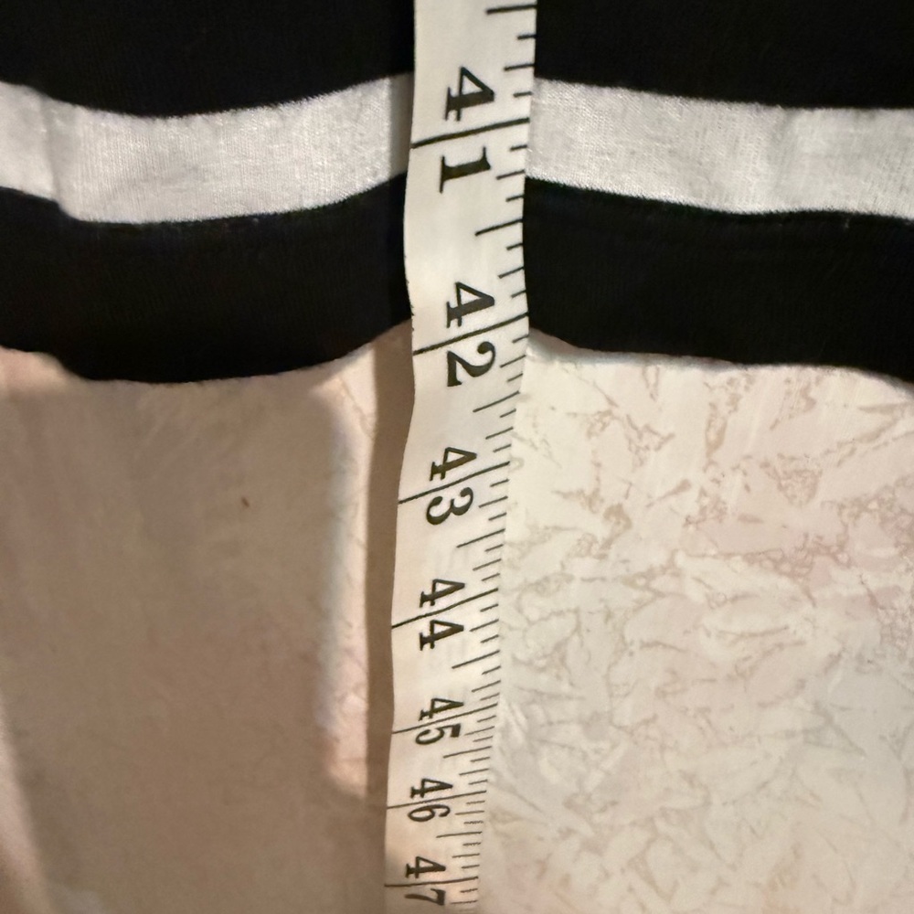 Forever 21 Black and White Striped, Sheer Scooped Back, Midi Dress, Sz Medium - Picture 6 of 6